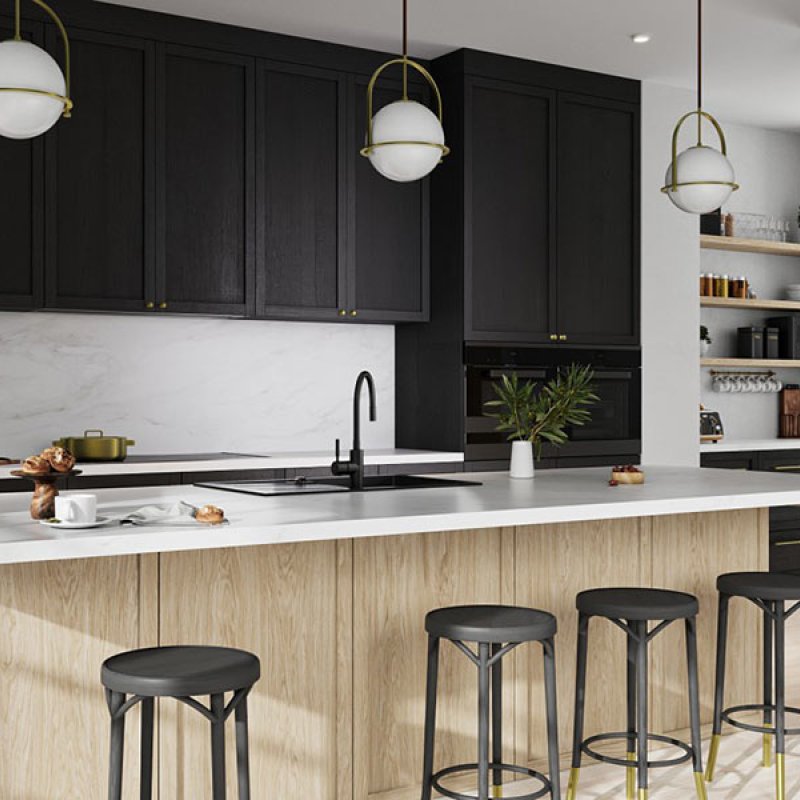 Zumba NERO  - standing sink mixer with flexible spout