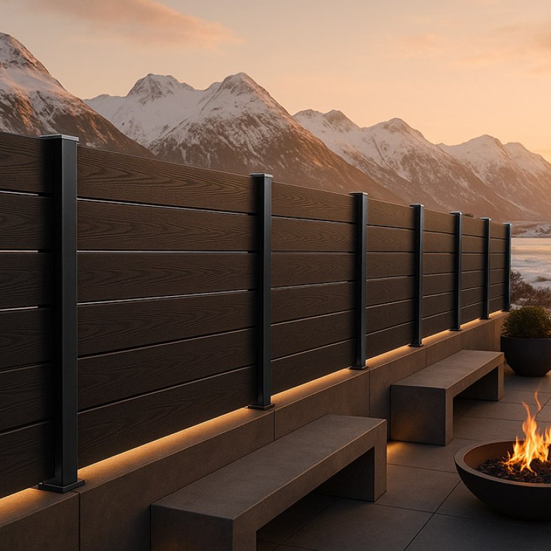 WPC new generationfence boards (3D wood grain )