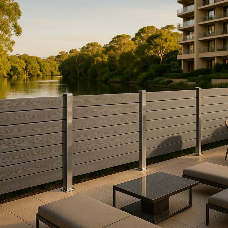 WPC new generationfence boards (3D wood grain )