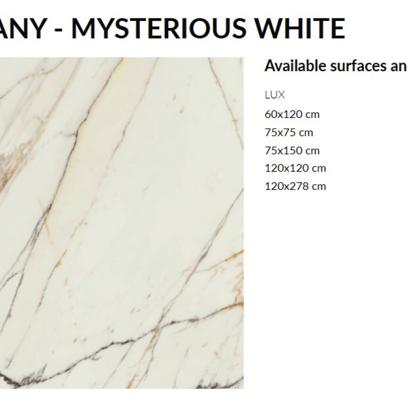 TUSCANY - MYSTERIOUS  WHITE