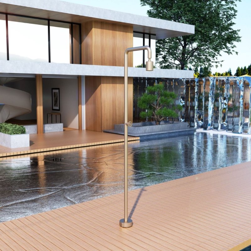 POOL SHOWER COLUMN POOL SERIES IN MOCHA