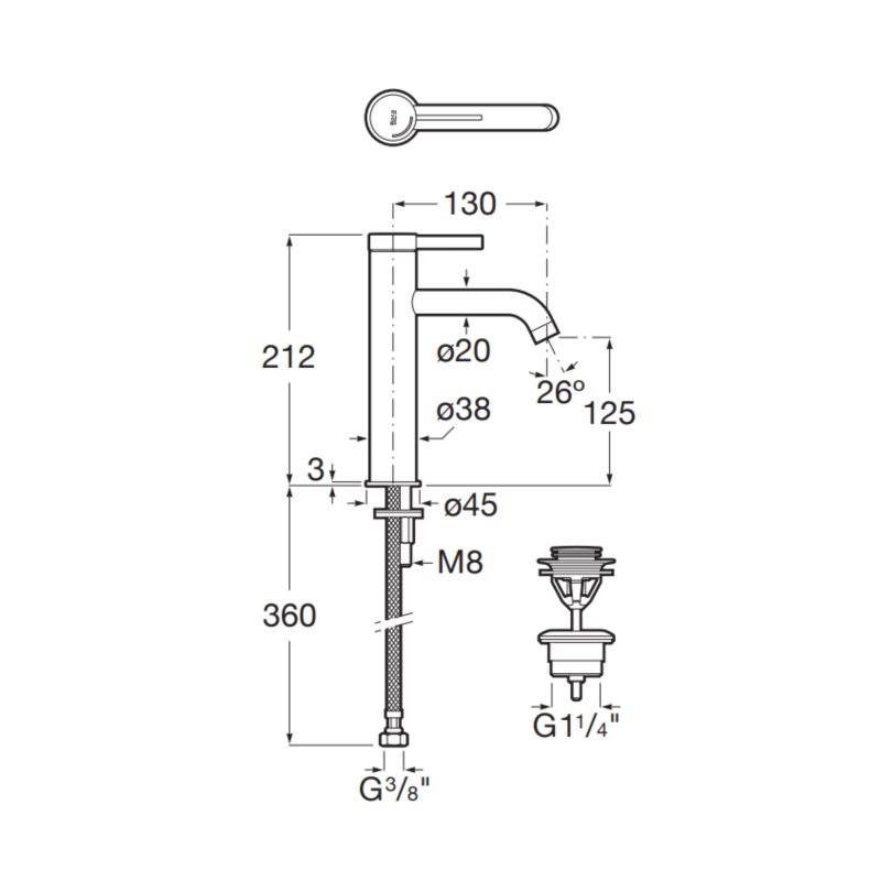 BASIN MIXER ONA M-SIZE