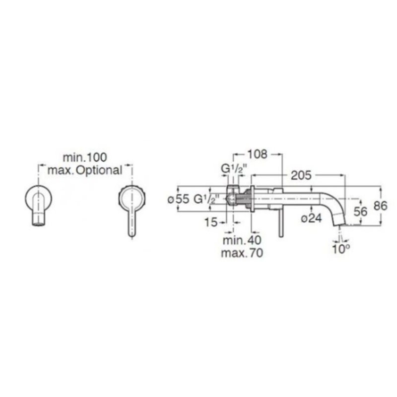 BUILT-IN BASIN MIXER CARELIA